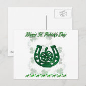 St Patrick's Day hoefijzer Briefkaart (Voorkant / Achterkant)