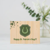 St. Patrick's Day Hoefijzer Briefkaart (Staand voorkant)