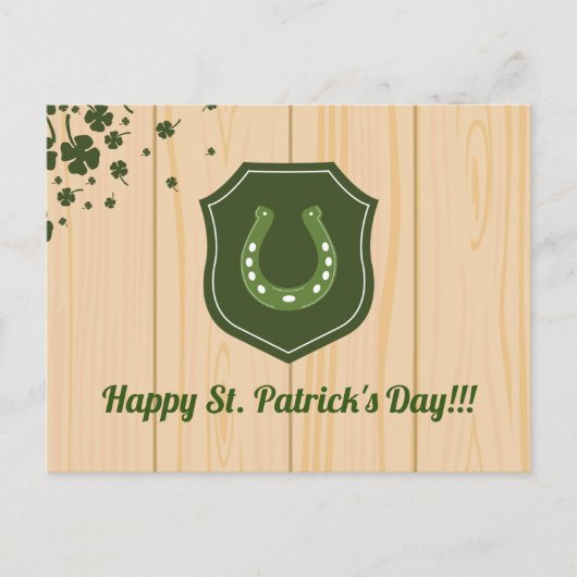 St. Patrick's Day Hoefijzer Briefkaart (Voorkant)