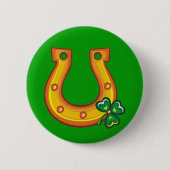 St. Patrick's Day Hoefijzer Button (Voorkant)