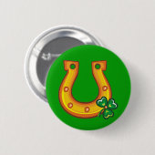 St. Patrick's Day Hoefijzer Button (Voorkant /achterkant)