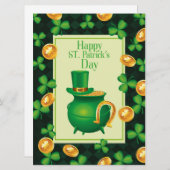 St Patrick's Day Holiday Card Feestdagenkaart (Voorkant / Achterkant)