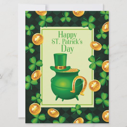St Patrick's Day Holiday Card Feestdagenkaart (Voorkant)