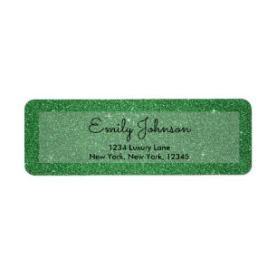 St. Patrick's Day Holiday Groene Glitter & Sparkle Etiket