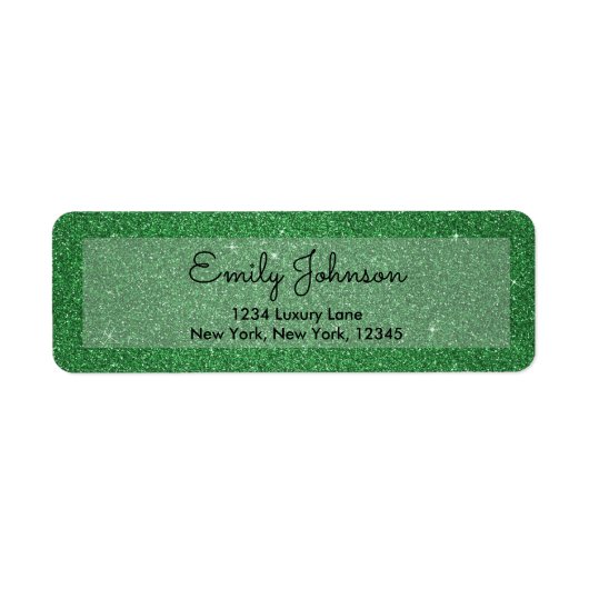 St. Patrick's Day Holiday Groene Glitter & Sparkle Etiket (Voorkant)