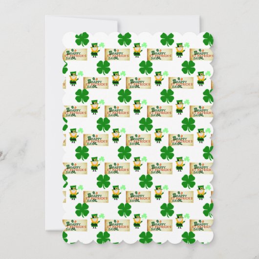 St Patricks Day Holiday Party Invitaiton Kaart (Achterkant)