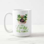 St Patrick's Day Hond Mam Custom Foto Grappig Koffiemok (Links)