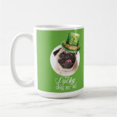 St Patrick's Day Hond Mam Custom Foto Koffiemok (Links)