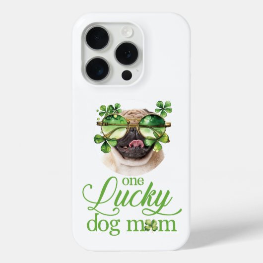 St Patrick's Day Hond Mam Grappige Custom Foto Case-Mate iPhone Case (Achterkant)
