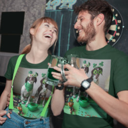 St. Patrick's Day Honden klaar om te feesten Donke T-shirt