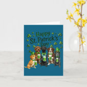 St. Patrick's Day hondenliefhebbers squad Kaart (Gele Bloem)