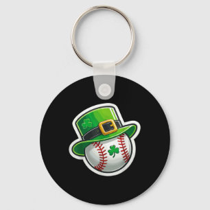 St. Patrick's Day Honkbal Klaver Pet Lucky Shamro Sleutelhanger