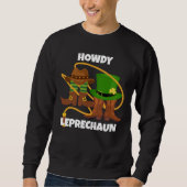 St Patricks Day HOWDY LEPRECHAUN Cowboy Trui (Voorkant)