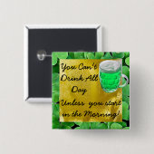 St Patrick's Day Humor Button (Voorkant /achterkant)
