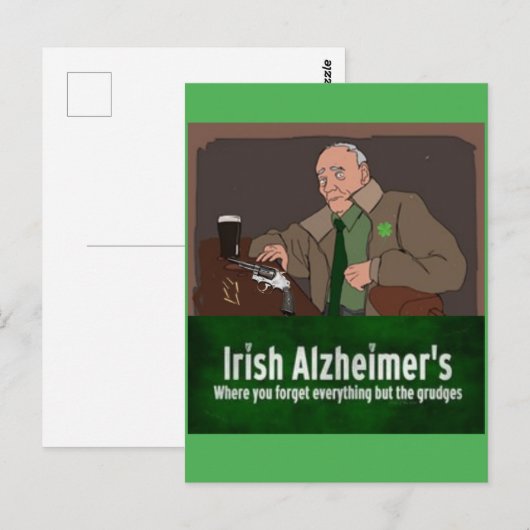 St Patrick's Day Humoureuze Irish Gangster Briefkaart (Voorkant / Achterkant)