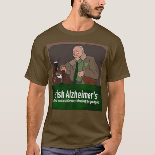 St Patrick's Day Humoureuze Irish Gangster T-Shirt (Voorkant)