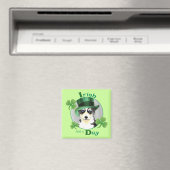 St. Patrick's Day Husky Magneet (Insitu (Vaatwasser))
