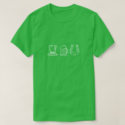 St. Patrick's Day Icons Party Time Supplies T-shirt (Design voorkant)