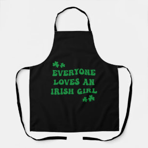 St Patricks Day Iedereen houdt van een Iers meisje Schort