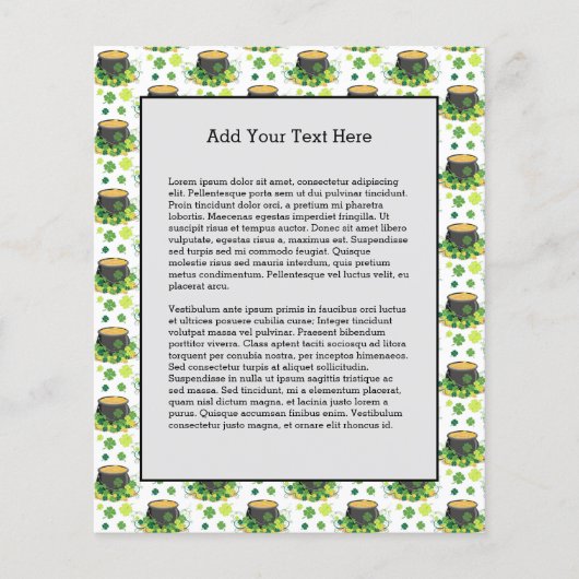 St. Patrick's Day Ierland Groene Klaver Dwergmanne Flyer (Voorkant)