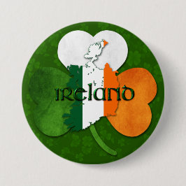 St. Patrick's Day - Ierland/Map Ronde Button 7,6 Cm