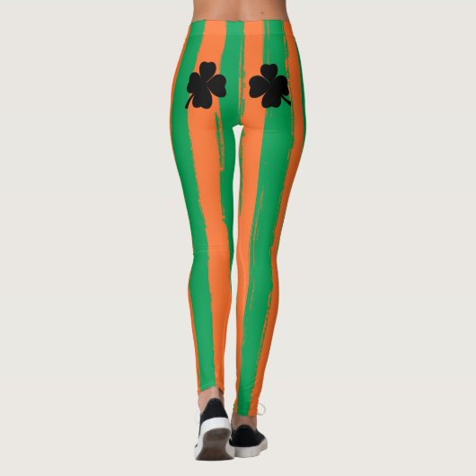 St. Patrick's Day | Ierland Shamrocks Green Sinaas Leggings (Achterkant)