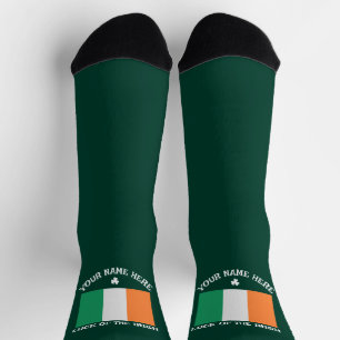 St. Patrick's Day Ierland Vlag Aangepaste naam Kla Sokken