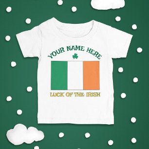 St. Patrick's Day Ierland Vlag Aangepaste Naam Sha