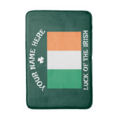 St. Patrick's Day Ierland Vlag Aangepaste Naam Sha Badmat (Voorkant Verticaal)