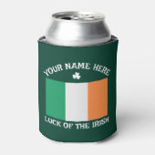 St. Patrick's Day Ierland Vlag Aangepaste Naam Sha Blikjeskoeler (Blikje Voorkant)