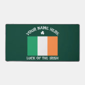 St. Patrick's Day Ierland Vlag Aangepaste Naam Sha Bureaumat (Voorkant)