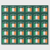 St. Patrick's Day Ierland Vlag Aangepaste Naam Sha Cadeaupapier (Vlak)