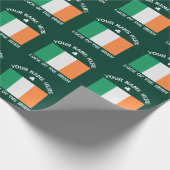St. Patrick's Day Ierland Vlag Aangepaste Naam Sha Cadeaupapier (Hoek)