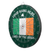 St. Patrick's Day Ierland Vlag Aangepaste Naam Sha Dartbord (Voorkant Rechts)
