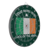 St. Patrick's Day Ierland Vlag Aangepaste Naam Sha Dartbord (Voorkant Links)