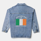 St. Patrick's Day Ierland Vlag Aangepaste Naam Sha Denim Jacket (Achterkant)