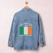 St. Patrick's Day Ierland Vlag Aangepaste Naam Sha Denim Jacket (Hangar)
