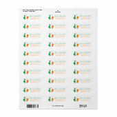 St. Patrick's Day Ierland Vlag Aangepaste Naam Sha Etiket (Full Sheet)