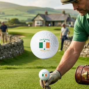 St. Patrick's Day Ierland Vlag Aangepaste Naam Sha Golfballen