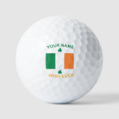 St. Patrick's Day Ierland Vlag Aangepaste Naam Sha Golfballen (Voorkant)