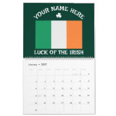 St. Patrick's Day Ierland Vlag Aangepaste Naam Sha Kalender (Jan 2027)