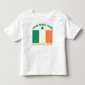 St. Patrick's Day Ierland Vlag Aangepaste Naam Sha Kinder Shirts (Voorkant)