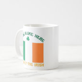 St. Patrick's Day Ierland Vlag Aangepaste Naam Sha Koffiemok (Voorkant links)