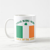 St. Patrick's Day Ierland Vlag Aangepaste Naam Sha Koffiemok (Links)
