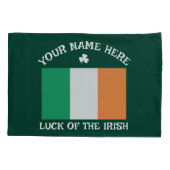 St. Patrick's Day Ierland Vlag Aangepaste Naam Sha Kussensloop (Achterkant)