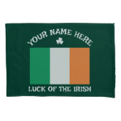 St. Patrick's Day Ierland Vlag Aangepaste Naam Sha Kussensloop (Voorkant)