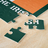 St. Patrick's Day Ierland Vlag Aangepaste Naam Sha Legpuzzel (Zijkant)
