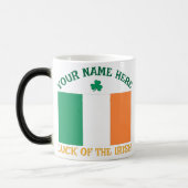 St. Patrick's Day Ierland Vlag Aangepaste Naam Sha Magische Mok (Links)