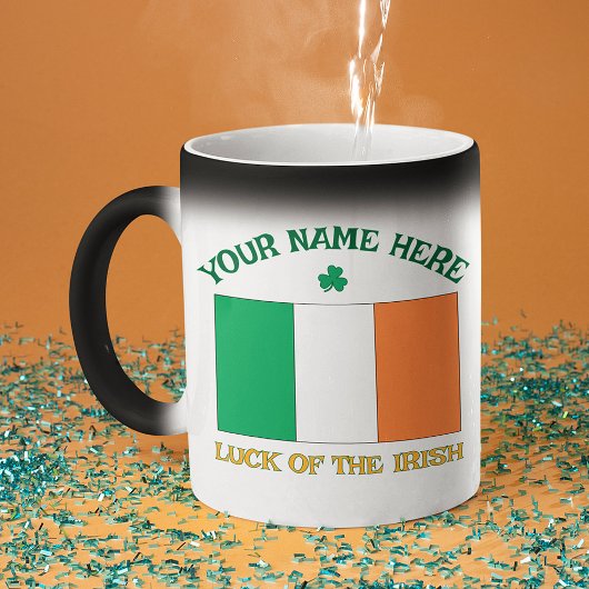 St. Patrick's Day Ierland Vlag Aangepaste Naam Sha Magische Mok