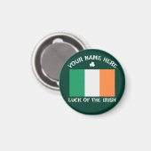 St. Patrick's Day Ierland Vlag Aangepaste Naam Sha Magneet (Voorkant / Achterkant)